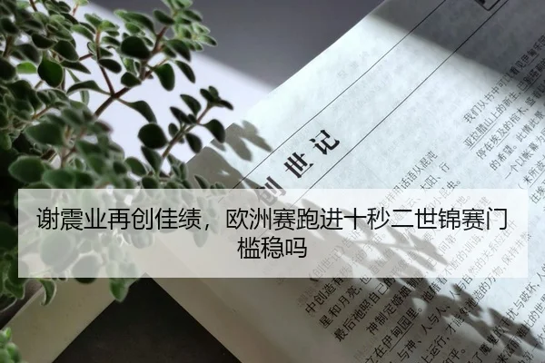 谢震业再创佳绩，欧洲赛跑进十秒二世锦赛门槛稳吗